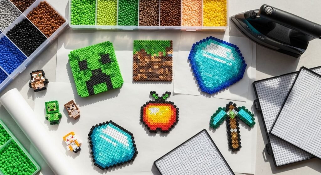 24 Genius Minecraft Perler Beads Ideas for Pixel Craft Lovers