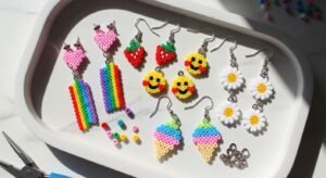 20 Trendy Perler Bead Earrings Ideas for Colorful DIY Jewelry