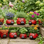 22 Adorable Ladybug Flower Pot Painting Ideas for Cute Garden Pots