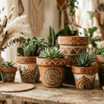 27 Boho Flower Pot Painting Ideas for Earthy Handmade Decor