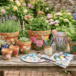 22 Charming Floral Flower Pot Painting Ideas for Fresh Garden Style