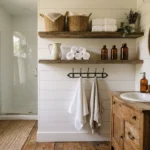 21 Cozy Farmhouse Bathroom Storage Ideas for Rustic Organized Charm
