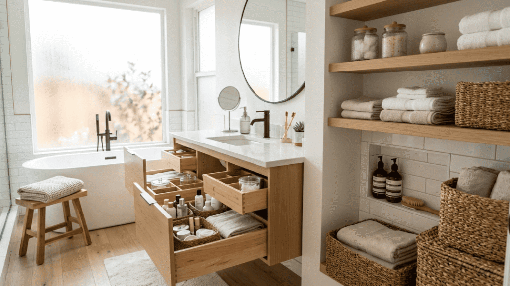 27 Genius Bathroom Storage Ideas for a Cleaner Organized Space