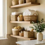 24 Gorgeous Bathroom Basket Storage Ideas for Warm Organized Decor
