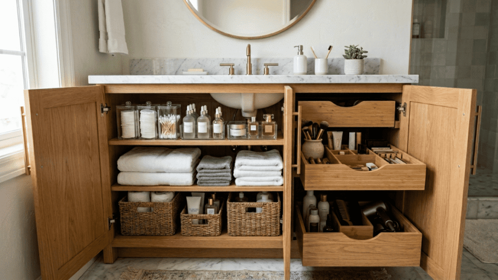 26 Smart Bathroom Cabinet Storage Ideas for Hidden Everyday Organization