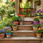 24 Stunning Outdoor Flower Pot Painting Ideas for Beautiful Porch Decor