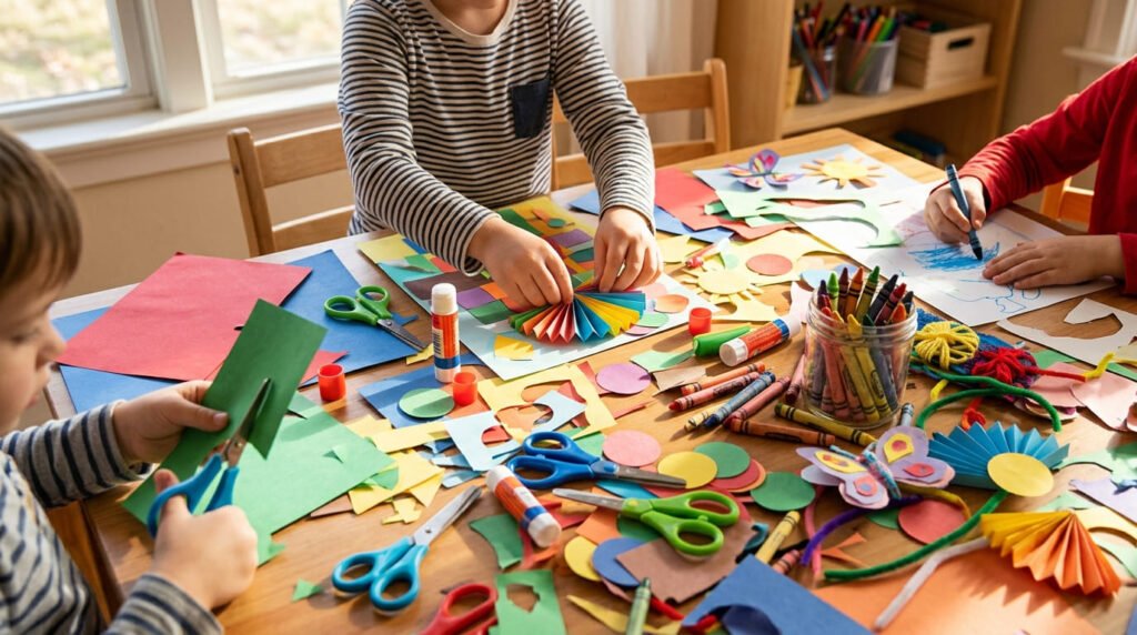 24 Simple paper crafts for kids for Fun Budget Projects